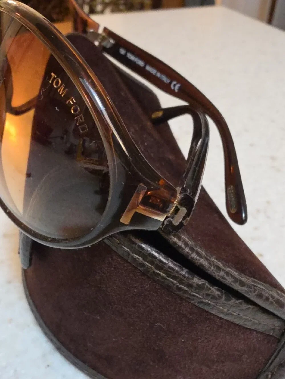 Tom Ford Brown Tortoiseshell Eyeglass Frames